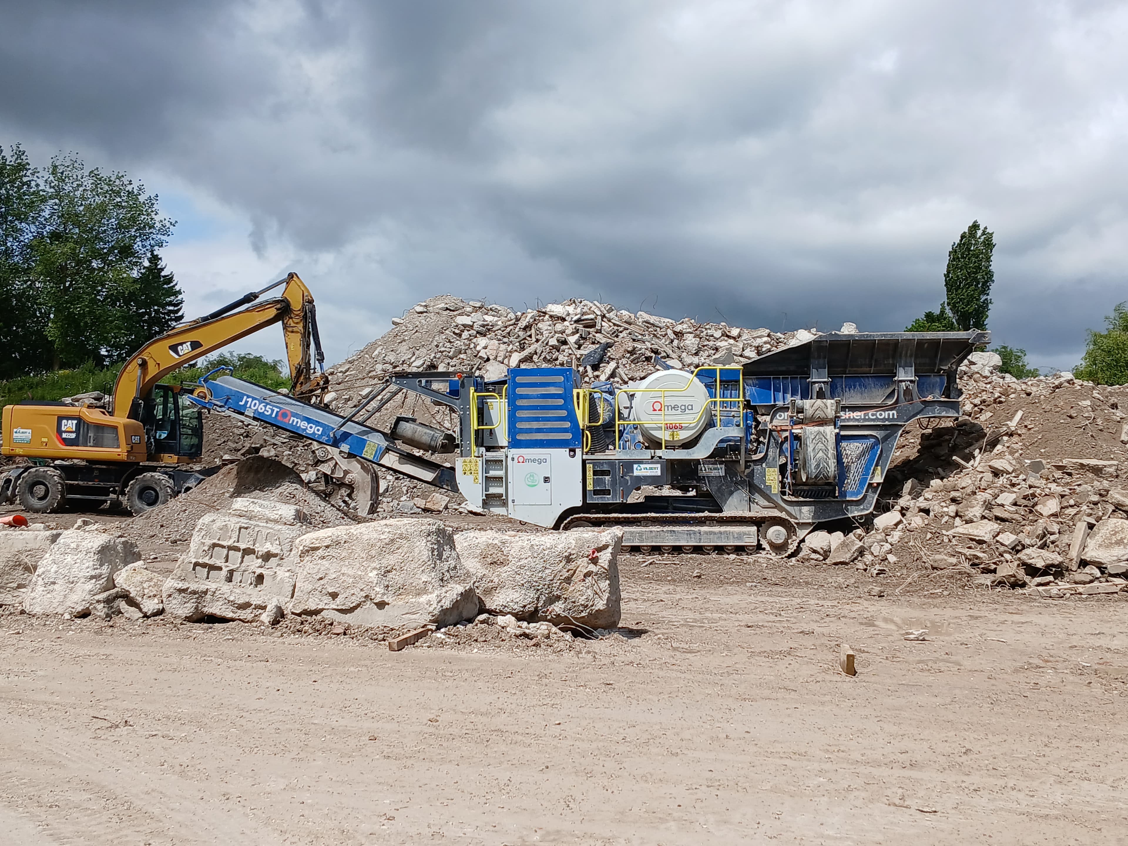 Machine de concassage — production de granulats recyclés Vilbert Recyclage