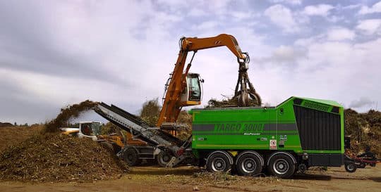 Targo 3000 broyage déchets verts sur chantier